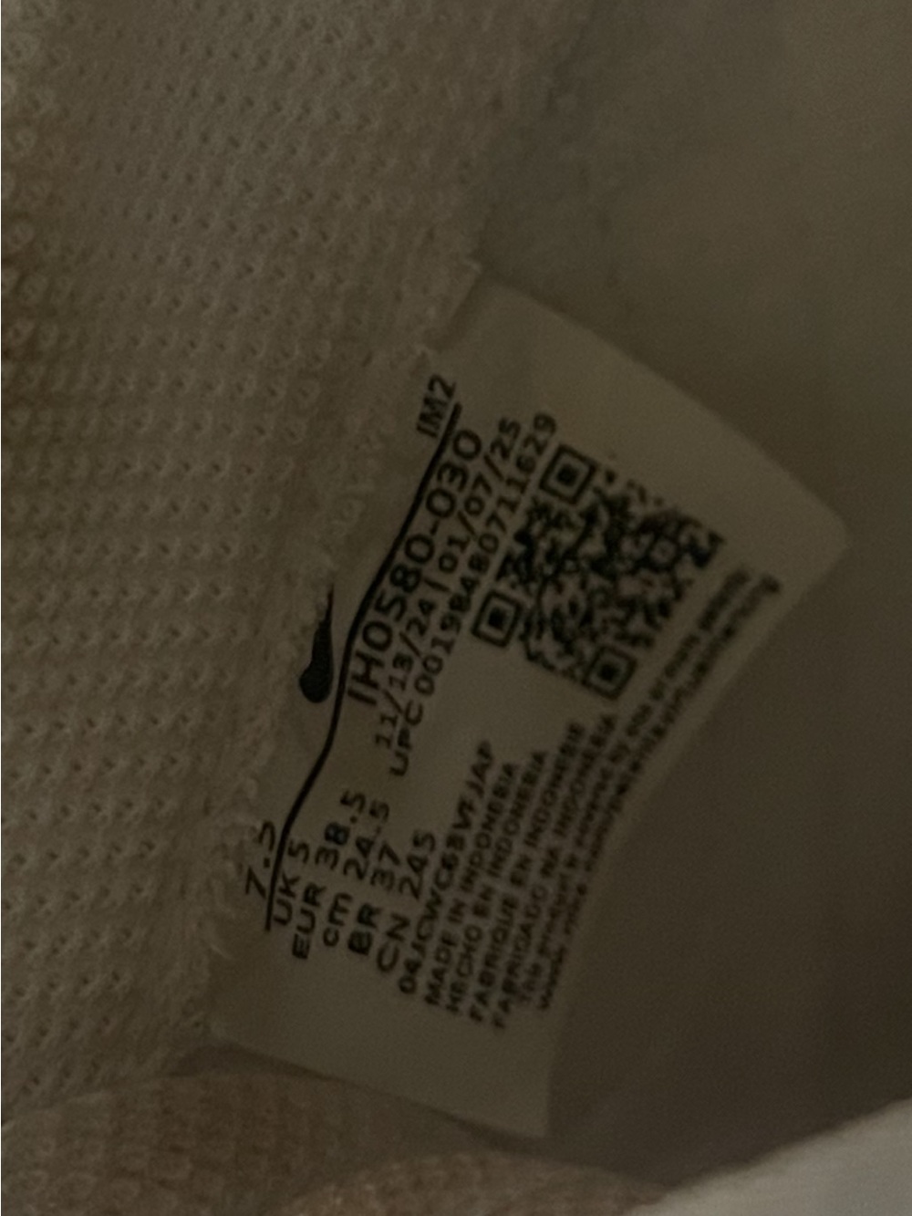 Nike Women’s Court Legacy Next Sneakers in Cream and White with Gum Sole - Picture 13 of 13
